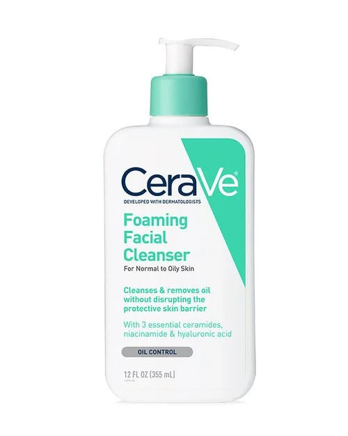 CeraVe Foaming Face Wash, Facial Cleanser for Normal to Oily Skin with Essential Ceramides